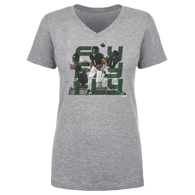 Jalen Hurts Women's V-Neck T-Shirt | 500 LEVEL