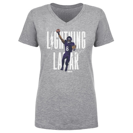 Lamar Jackson Women's V-Neck T-Shirt | 500 LEVEL
