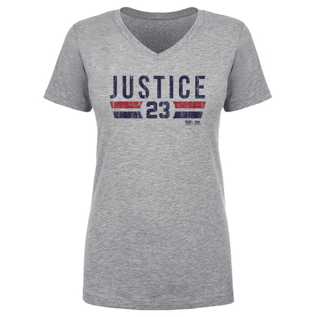 David Justice Women's V-Neck T-Shirt | 500 LEVEL