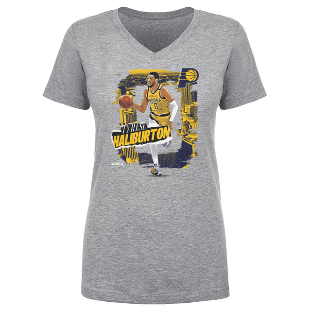 Tyrese Haliburton Women's V-Neck T-Shirt | 500 LEVEL