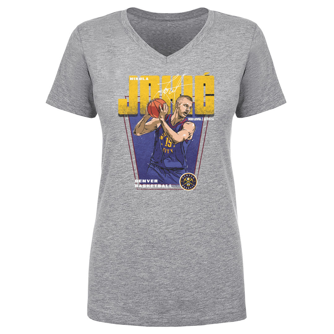 Nikola Jokic Women's V-Neck T-Shirt | 500 LEVEL