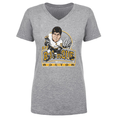 Ray Bourque Women's V-Neck T-Shirt | 500 LEVEL