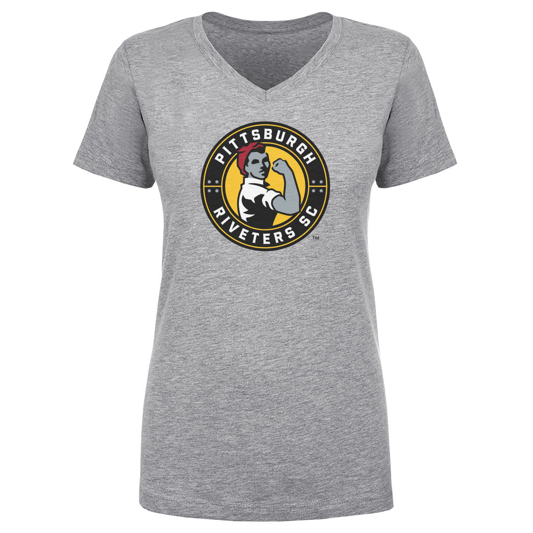 Pittsburgh Riveters SC Women's V-Neck T-Shirt | 500 LEVEL