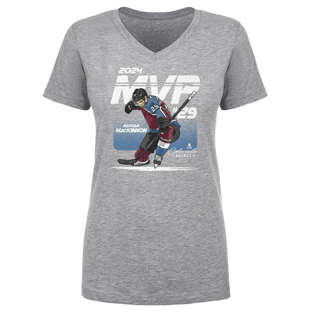 Nathan MacKinnon Women's V-Neck T-Shirt | 500 LEVEL