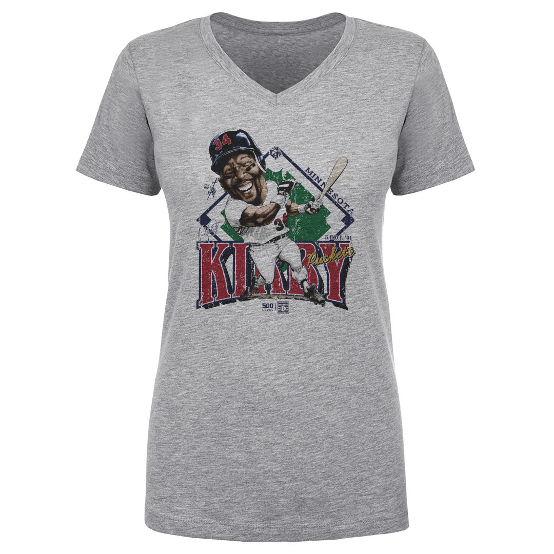 Kirby Puckett Women's V-Neck T-Shirt | 500 LEVEL