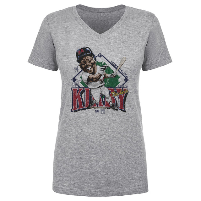 Kirby Puckett Women's V-Neck T-Shirt | 500 LEVEL