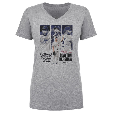Clayton Kershaw Women's V-Neck T-Shirt | 500 LEVEL