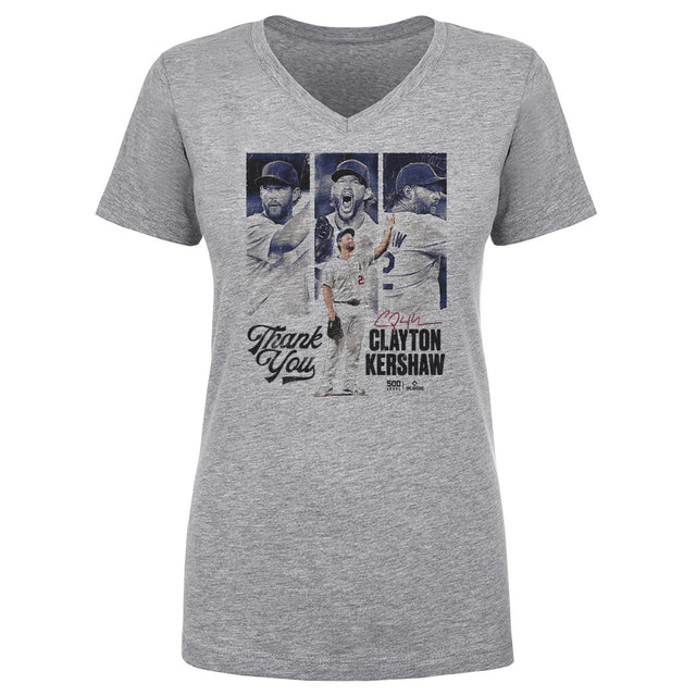Clayton Kershaw Women's V-Neck T-Shirt | 500 LEVEL