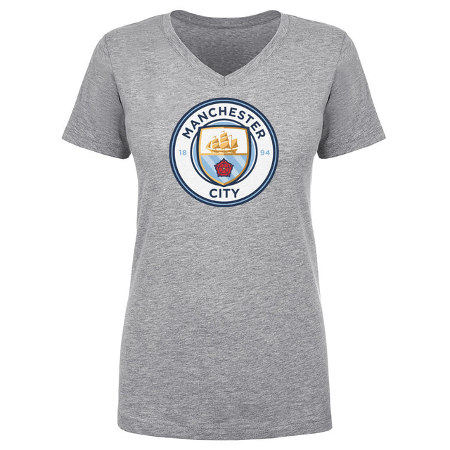 Manchester City Women's V-Neck T-Shirt | 500 LEVEL