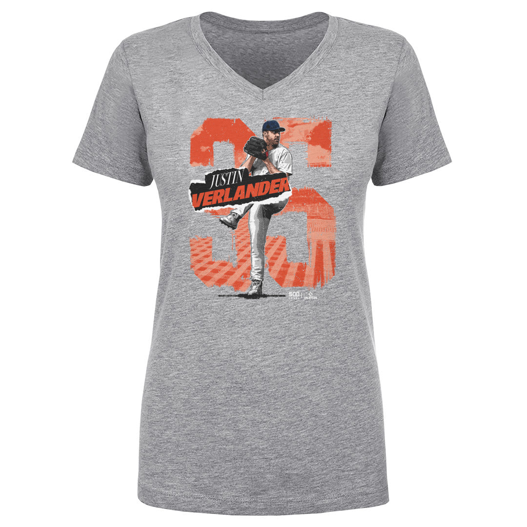 Justin Verlander Women's V-Neck T-Shirt | 500 LEVEL