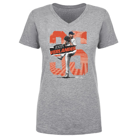 Justin Verlander Women's V-Neck T-Shirt | 500 LEVEL