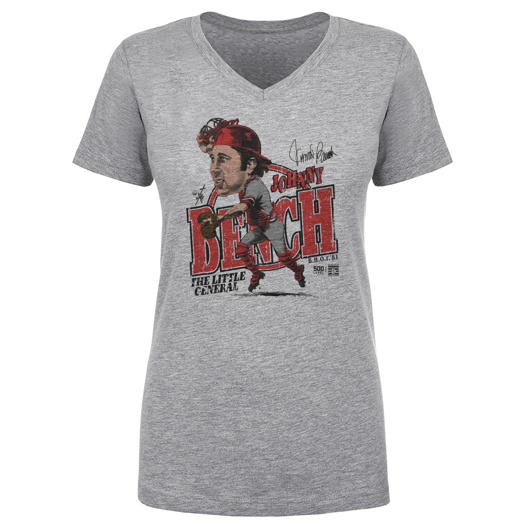 Johnny Bench Women's V-Neck T-Shirt | 500 LEVEL