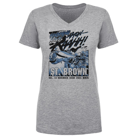 Amon-Ra St. Brown Women's V-Neck T-Shirt | 500 LEVEL