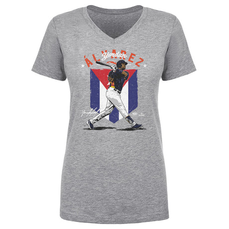 Yordan Alvarez Women's V-Neck T-Shirt | 500 LEVEL