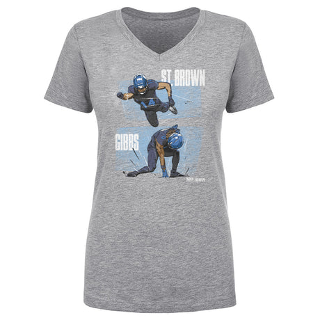 Jahmyr Gibbs Women's V-Neck T-Shirt | 500 LEVEL