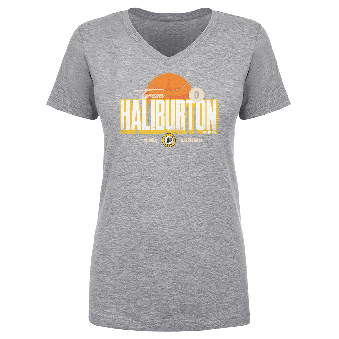 Tyrese Haliburton Women's V-Neck T-Shirt | 500 LEVEL