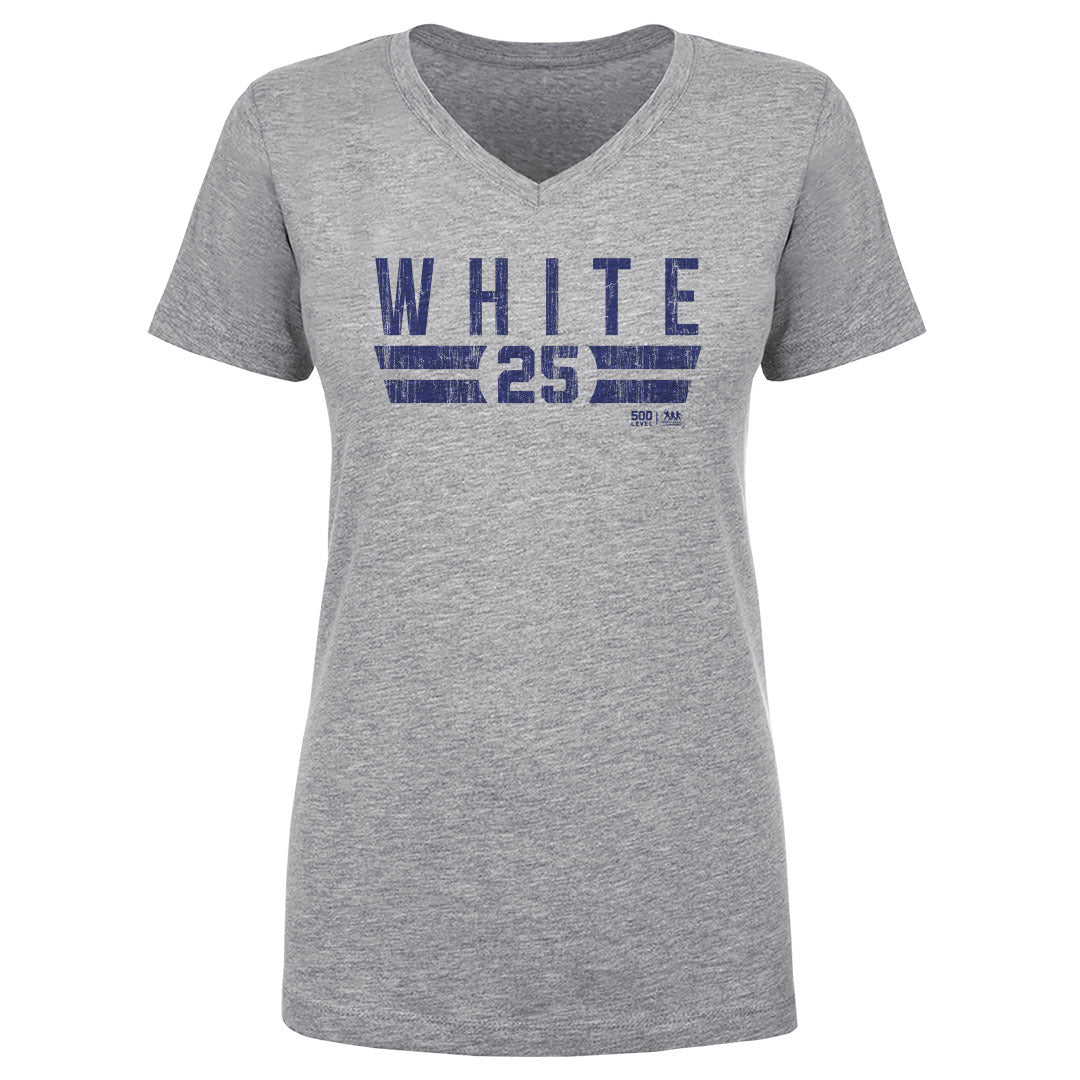Devon White Women's V-Neck T-Shirt | 500 LEVEL
