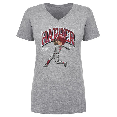 Bryce Harper Women's V-Neck T-Shirt | 500 LEVEL