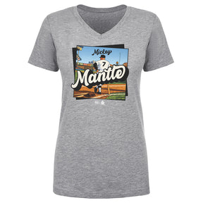 Mickey Mantle Women's V-Neck T-Shirt | 500 LEVEL