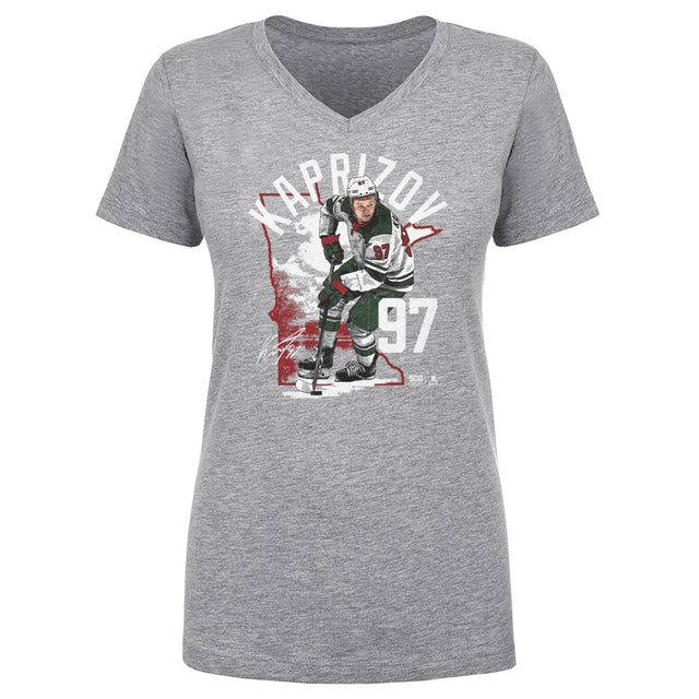 Kirill Kaprizov Women's V-Neck T-Shirt | 500 LEVEL