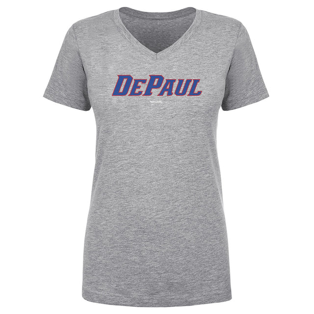 DePaul Blue Demons Women's V-Neck T-Shirt | 500 LEVEL