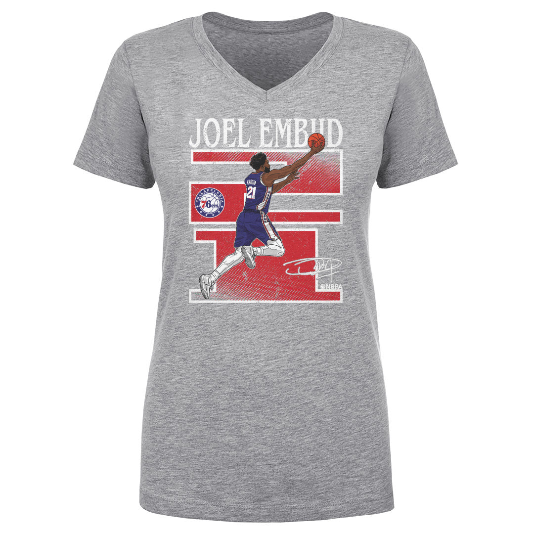 Joel Embiid Women's V-Neck T-Shirt | 500 LEVEL