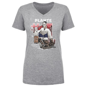 Jacques Plante Women's V-Neck T-Shirt | 500 LEVEL