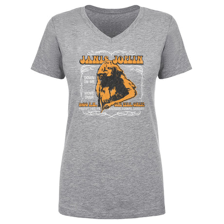 Janis Joplin Women's V-Neck T-Shirt | 500 LEVEL