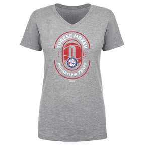 Tyrese Maxey Women's V-Neck T-Shirt | 500 LEVEL
