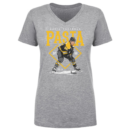David Pastrnak Women's V-Neck T-Shirt | 500 LEVEL