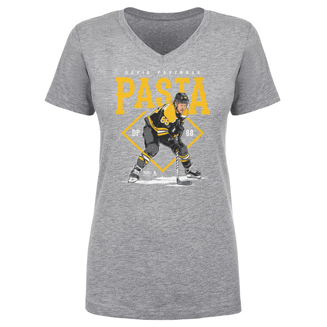David Pastrnak Women's V-Neck T-Shirt | 500 LEVEL