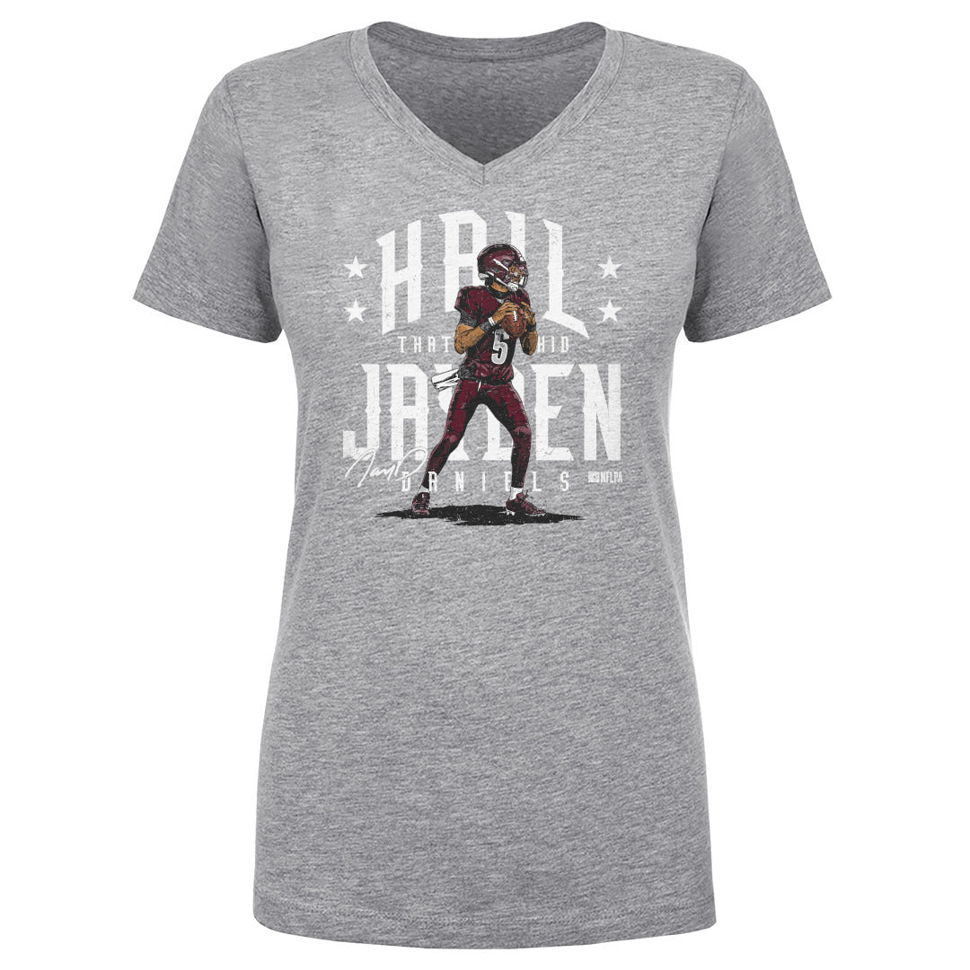 Jayden Daniels Women's V-Neck T-Shirt | 500 LEVEL