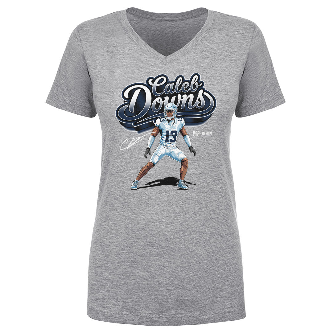 Caleb Downs Women's V-Neck T-Shirt | 500 LEVEL