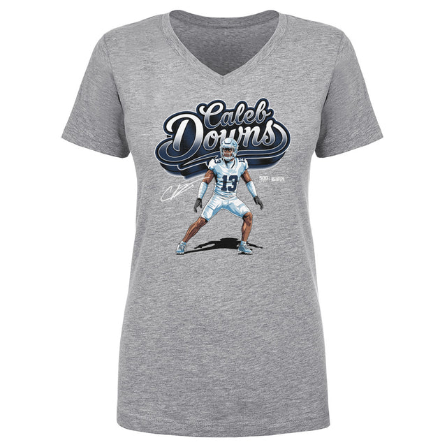 Caleb Downs Women's V-Neck T-Shirt | 500 LEVEL