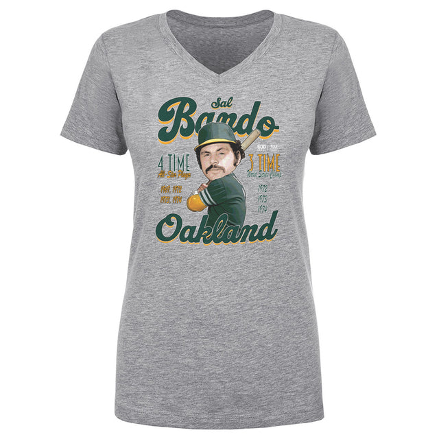 Sal Bando Women's V-Neck T-Shirt | 500 LEVEL
