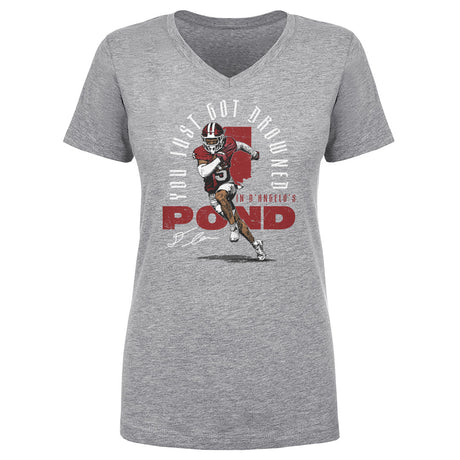 D'Angelo Ponds Women's V-Neck T-Shirt | 500 LEVEL