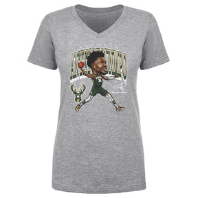 Giannis Antetokounmpo Women's V-Neck T-Shirt | 500 LEVEL