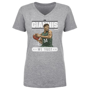 Giannis Antetokounmpo Women's V-Neck T-Shirt | 500 LEVEL
