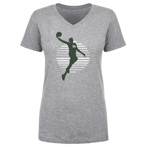 Giannis Antetokounmpo Women's V-Neck T-Shirt | 500 LEVEL