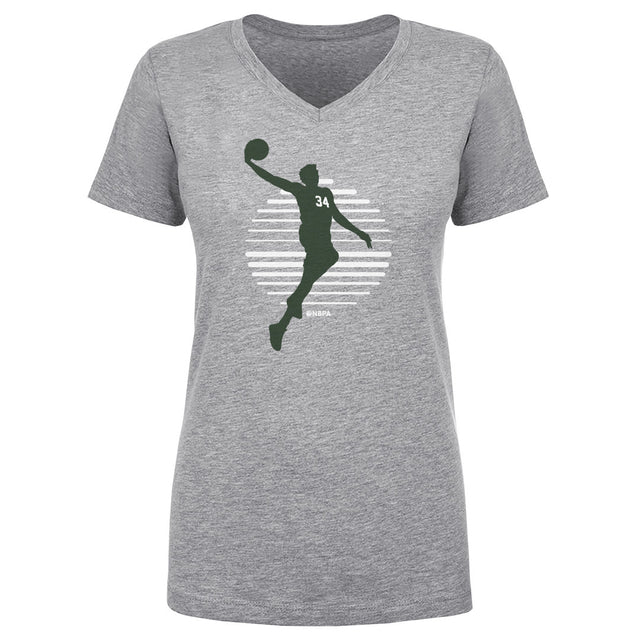 Giannis Antetokounmpo Women's V-Neck T-Shirt | 500 LEVEL