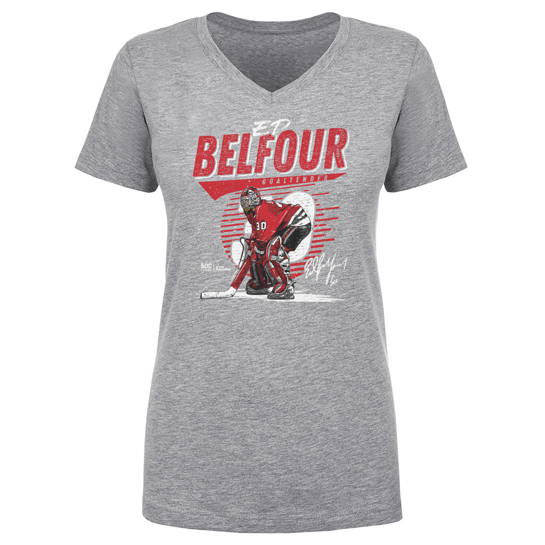Ed Belfour Women's V-Neck T-Shirt | 500 LEVEL