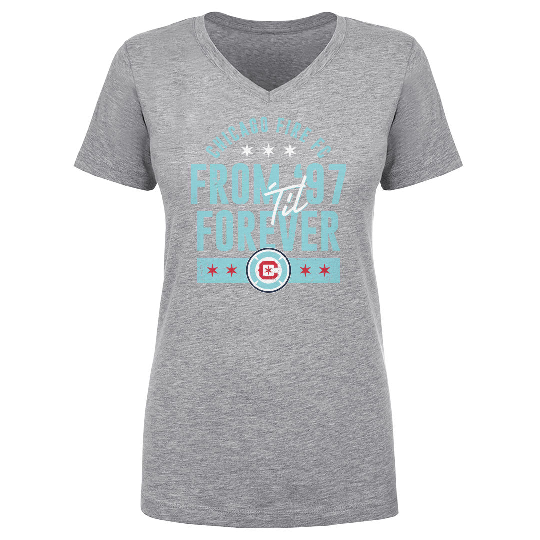 Chicago Fire FC Women's V-Neck T-Shirt | 500 LEVEL
