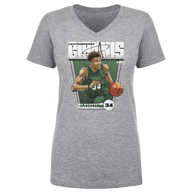 Giannis Antetokounmpo Women's V-Neck T-Shirt | 500 LEVEL
