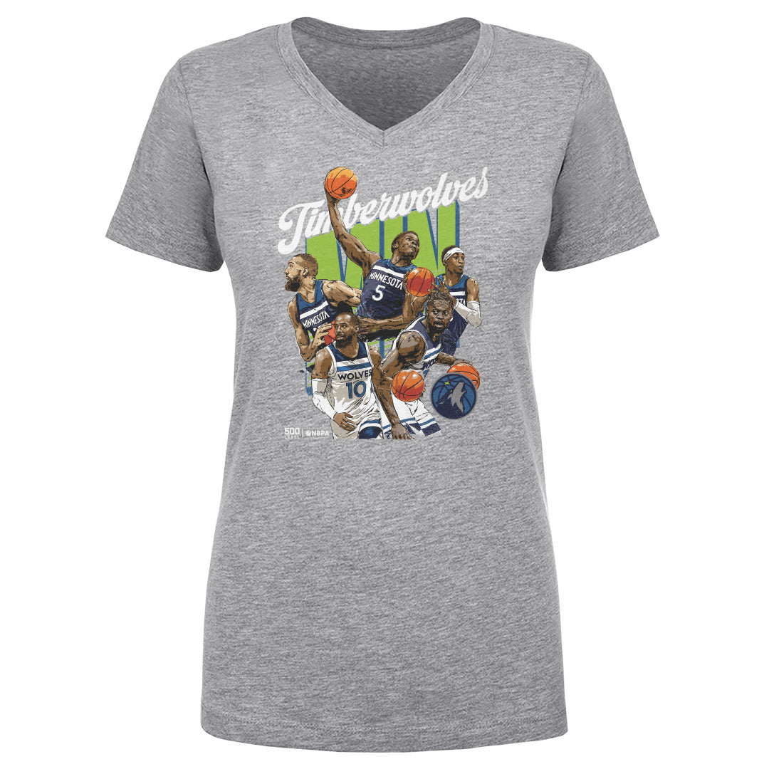 Minnesota Timberwolves Women's V-Neck T-Shirt | 500 LEVEL