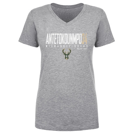 Giannis Antetokounmpo Women's V-Neck T-Shirt | 500 LEVEL