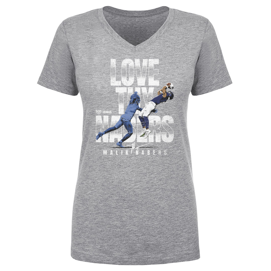 Malik Nabers Women's V-Neck T-Shirt | 500 LEVEL