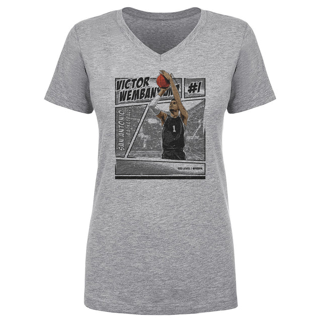 Victor Wembanyama Women's V-Neck T-Shirt | 500 LEVEL