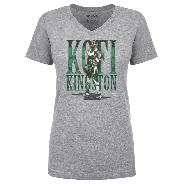 Kofi Kingston Women's V-Neck T-Shirt | 500 LEVEL