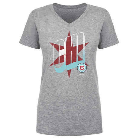 Chicago Fire FC Women's V-Neck T-Shirt | 500 LEVEL
