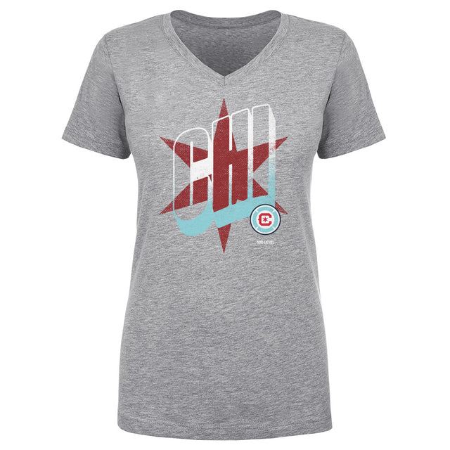 Chicago Fire FC Women's V-Neck T-Shirt | 500 LEVEL